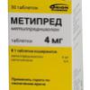 Метипред табл. 4 мг №30, Орион Корпорейшн, вып.к. Сотекс ФармФирма ЗАО